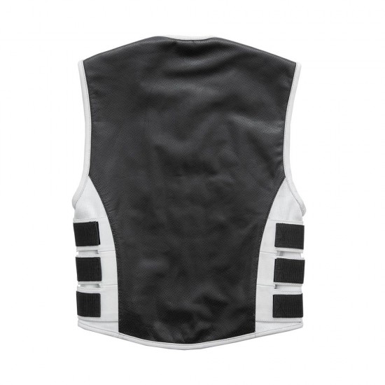 Men's Swat Style Motorcycle Leather Vest