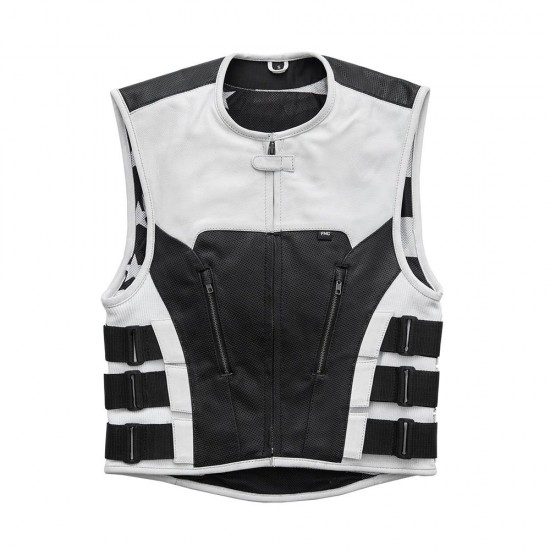 Men's Swat Style Motorcycle Leather Vest