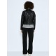 women's black trendy leather jacket