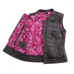 Women's Motorcycle Leather Vest