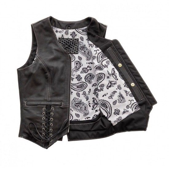 Love Lace Women's Motorcycle Leather Vest